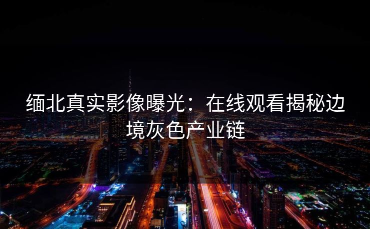 缅北真实影像曝光：在线观看揭秘边境灰色产业链  第1张