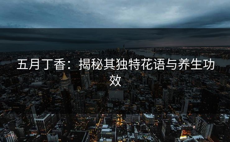 五月丁香：揭秘其独特花语与养生功效